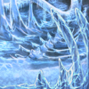 Pillars of bone coated in ice jut from the snow, a grim reminder of how harsh this land can be.