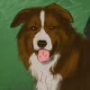 custom by #7537: This is a Drawing of my dog, Cassie. Drawn by 196, and given to me by 3131