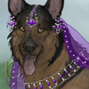 custom by #14138:  A bridal look from India for your GSD.
