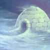 A home constructed of ice and snow, it's surprisingly protective from the harsh chill and wind. A home constructed of ice and snow, it's surprisingly protective from the harsh chill and wind.