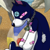custom by #5484: A plush of a sad little bandaged Pit Bull