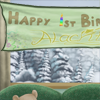 A festive banner in honor of Alacrity's 1st birthday.