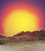 custom by #5900: A gorgeous alluring sunset that your dog can watch. Mountains by Xylax.