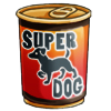 Feed your dog Super Dog Chow and it'll be super! -1 Hunger, +7 Energy, +5 Health 