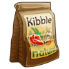 1 serving of kibble. Kibble kibble kibble. What a fun word. -4 Hunger, +4 Energy 